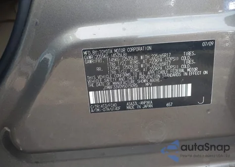 2009 Toyota Rav4 z USA, uszkodzony, nr VIN JTMBF33V095015095